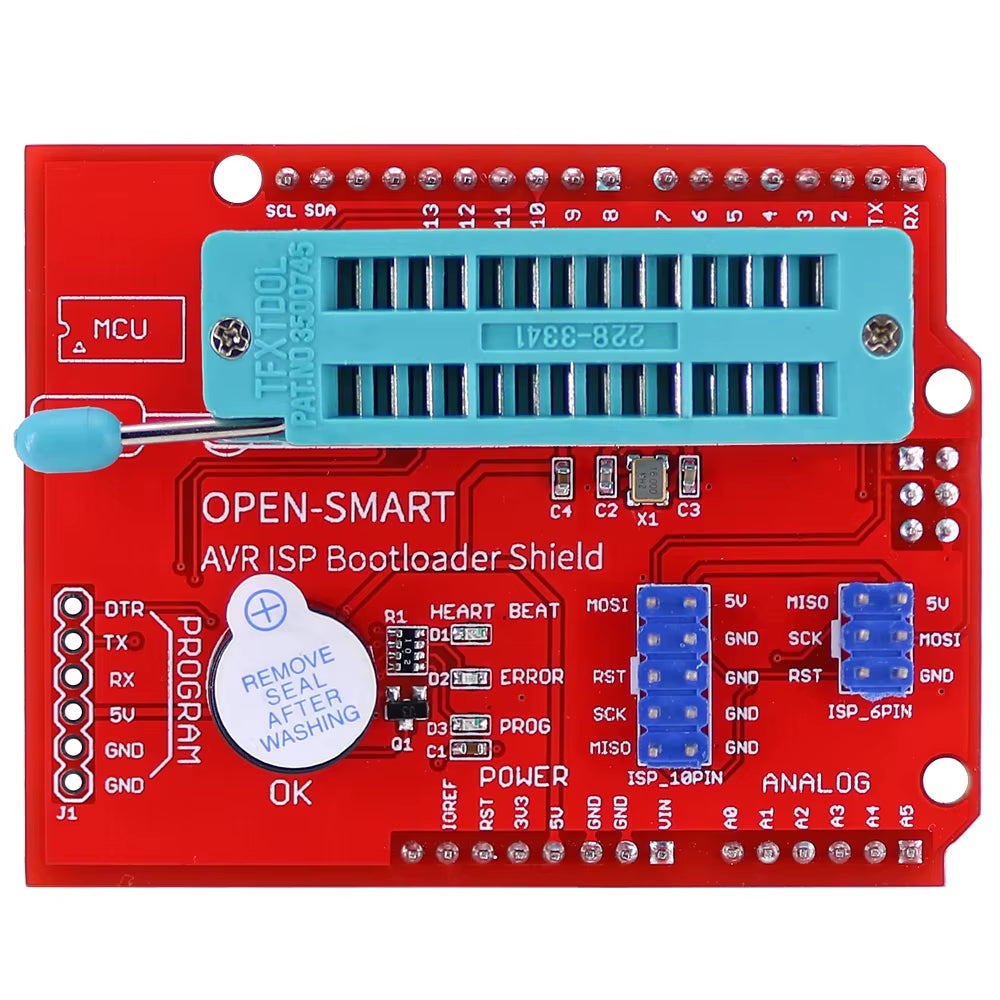 AVR ISP Bootloader Shield Burning Programmer Board for Atmega328P Bootloader Module with Buzzer and LED Indicator for 328P Board