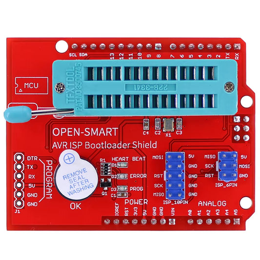AVR ISP Bootloader Shield Burning Programmer Board for Atmega328P Bootloader Module with Buzzer and LED Indicator for 328P Board