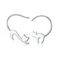 Real 100% 925 Sterling Silver Lovely Cat Pet Stud Earrings for Women S925 Silver Earring Fashion Jewelry Gift FIE073