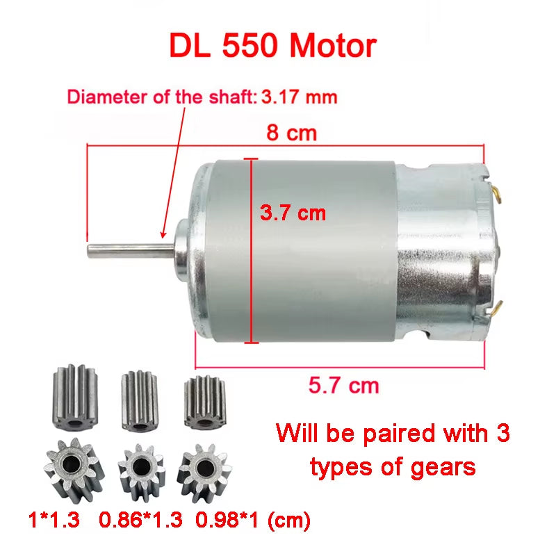 Children'S Electric Car DC Motor, Kid'S Car High Speed Motor,Dl 550 High-Power Motor 570 35000Rpm Engine