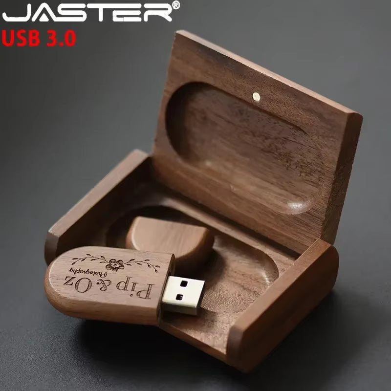 USB 3.0 High Speed LOGO Wooden Box Personal Logo Customer Pendrive 8GB 16GB 32GB 64GB USB Flash Drive Pen Drive U Disk