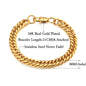 Mens 316L Stainless Steel Male Bracelet Wholesale Braslet Gold Silver Color Braclet Chunky Cuban Chain Link Bracelet for Man