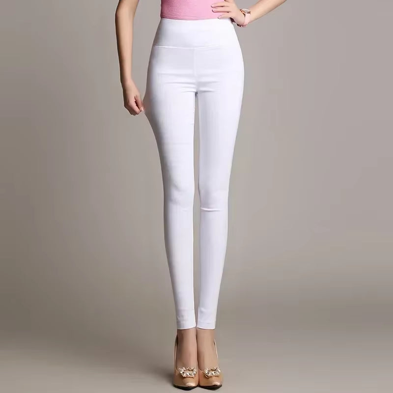 15 Candy Colour Women 5XL 6XL High Waist Stretch Pencil Pants Skinny Casual Cotton Leggings Female Trousers