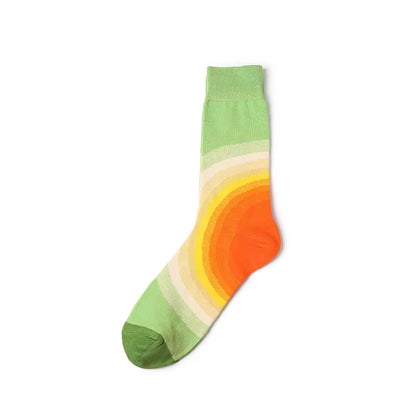 1 Pair Art Socks New Men Women Cotton Socks Couple Funny Socks Flower Bird Long Colorful Socks EUR39-44