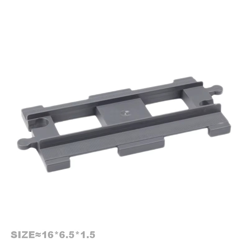 Big Building Blocks Accessories Compatible Train Track Set Traffic Signs Trailer Carriages Railway Rails Children Bricks Toys