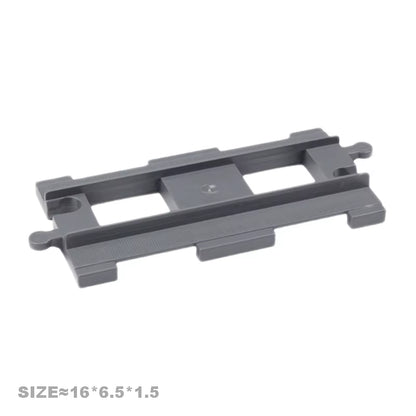 Big Building Blocks Accessories Compatible Train Track Set Traffic Signs Trailer Carriages Railway Rails Children Bricks Toys