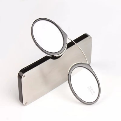 Pince-Nez Full Frame Reading Glasses TR90 Portable Nose Men Women Presbyopic Glasses +1.0 +1.5 +2.0 +2.5 +3.0 +3.5