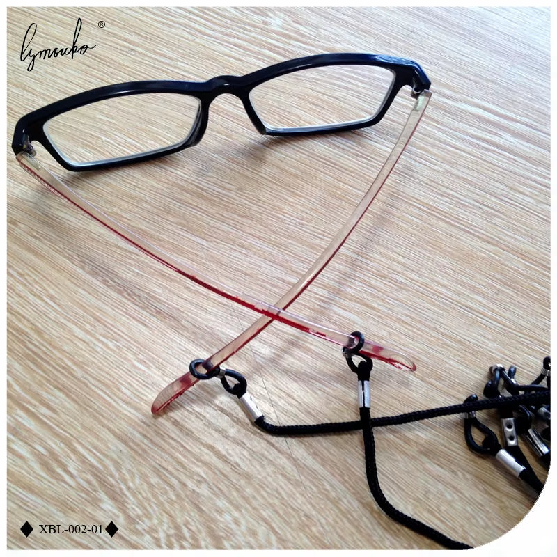 12Pcs/Lot Black Nylon Glasses String Cord Holder Sunglasses for Tavel Eyewear Lanyard Neck Rope Strap