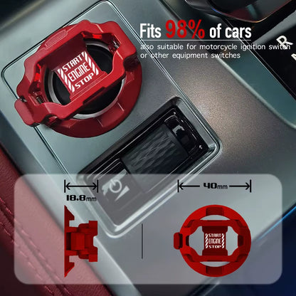 Car Start Stop Button Decor Car Engine Push Start Switch Button Cover Protector Ignition Button for Car