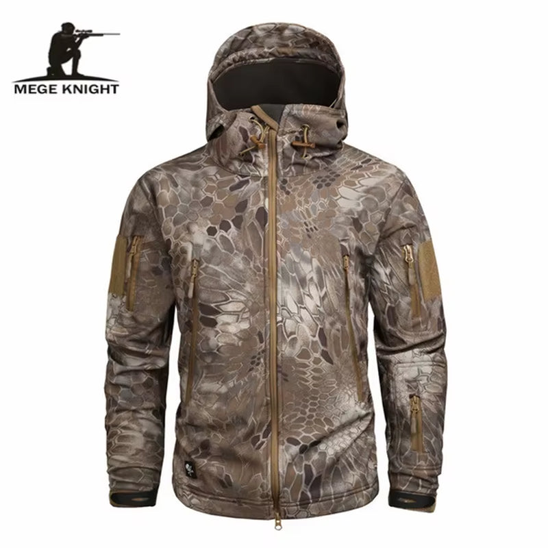 Mege Brand Clothing Autumn Men'S Military Camouflage Fleece Jacket Army Tactical Clothing Male Camouflage Windbreakers