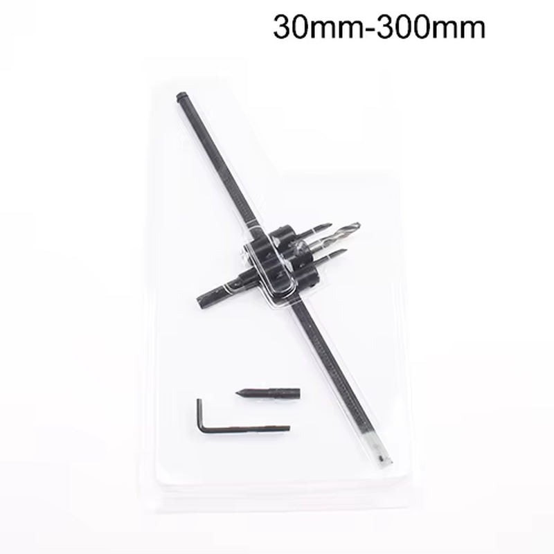 LUBAN Adjustable Metal Wood Circle Hole Saw Drill Bit Cutter Kit DIY Tool 30Mm-120Mm Black Alloy Blade 30Mm-200Mm 30Mm-300Mm