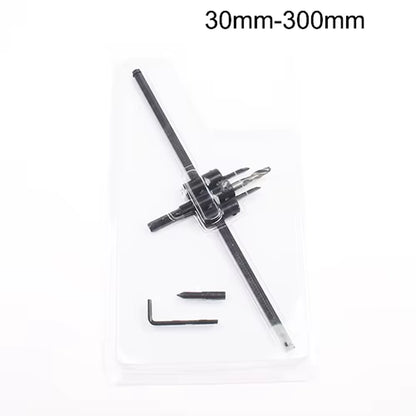 LUBAN Adjustable Metal Wood Circle Hole Saw Drill Bit Cutter Kit DIY Tool 30Mm-120Mm Black Alloy Blade 30Mm-200Mm 30Mm-300Mm