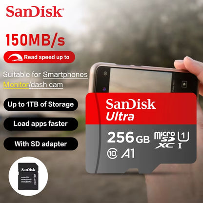 Original  Micro SD Card C10 32GB 64GB 128GB 256GB 512GB up to 150Mb/S Microsd Memory Card 1TB A1 Flash TF Card for Phone