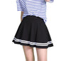 Summer 2025 Women Skirt Elastic Faldas Ladies Midi Skirts Pleated Black Sexy Stripe Girl Mini Short School Skirts Saia Feminina