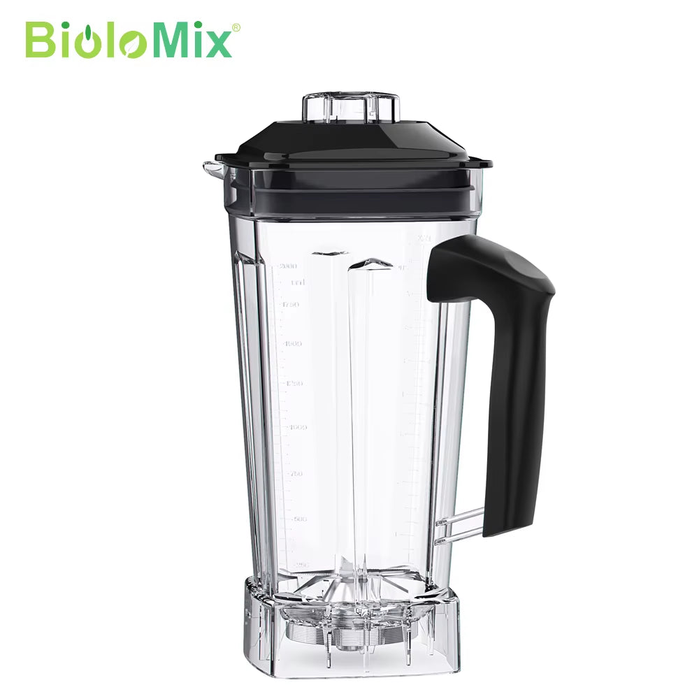 T5200 Blender Mixer Spare Parts 2L Square Container Jar Jug Pitcher Cup Bottom with Serrated Smoothies Blades Lid BPA FREE