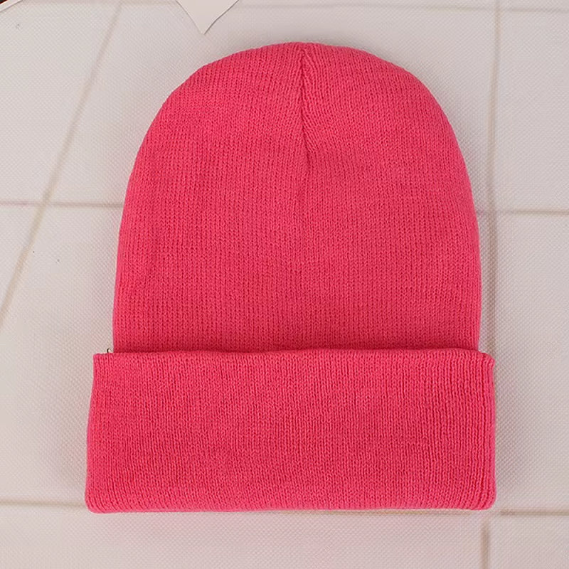 Solid Color Winter Hats for Woman New Beanies Knitted Cute Hat Girls Autumn Female Beanie Caps Warmer Bonnet Ladies Casual Cap