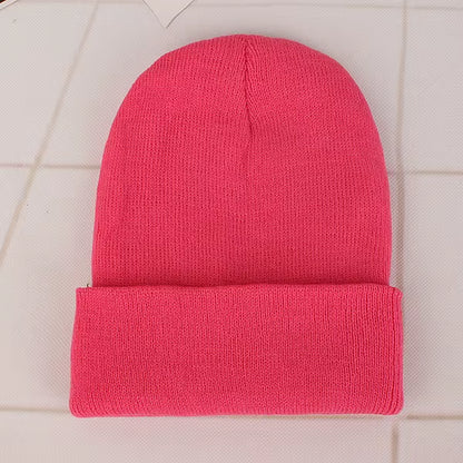 Solid Color Winter Hats for Woman New Beanies Knitted Cute Hat Girls Autumn Female Beanie Caps Warmer Bonnet Ladies Casual Cap