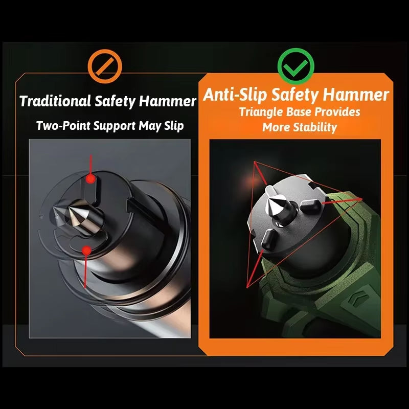 Car Safety Hammer Mini Car with a Multi-Functional Escape Hammer to Break the Glass Rescue Hammer Car Window One Second