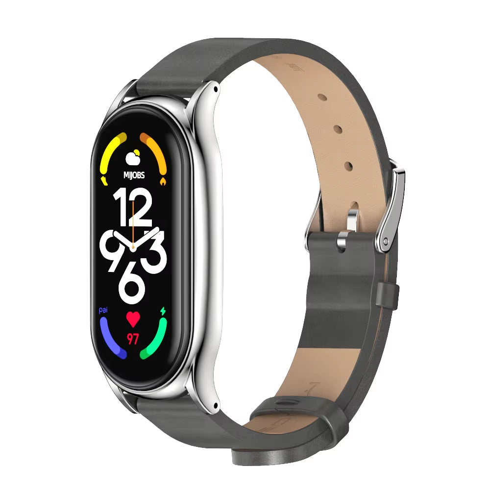Strap for Mi Band 10 9 8 7 6 5 4 3 Bracelet Silicone Wristband for Xiaomi Mi Band 8 Metal Strap for Mi Band 7 Watchband Leather