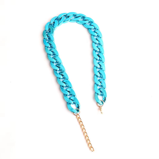 Vintage Gold Color Chunky Chain Necklace for Women Long Chian CCB Plastic Female Collar Necklace 2022 New Fashion Jewelry