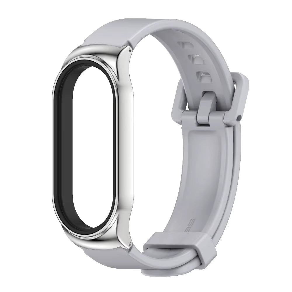 Strap for Mi Band 10 9 8 7 6 5 4 3 Bracelet Silicone Wristband for Xiaomi Mi Band 8 Metal Strap for Mi Band 7 Watchband Leather