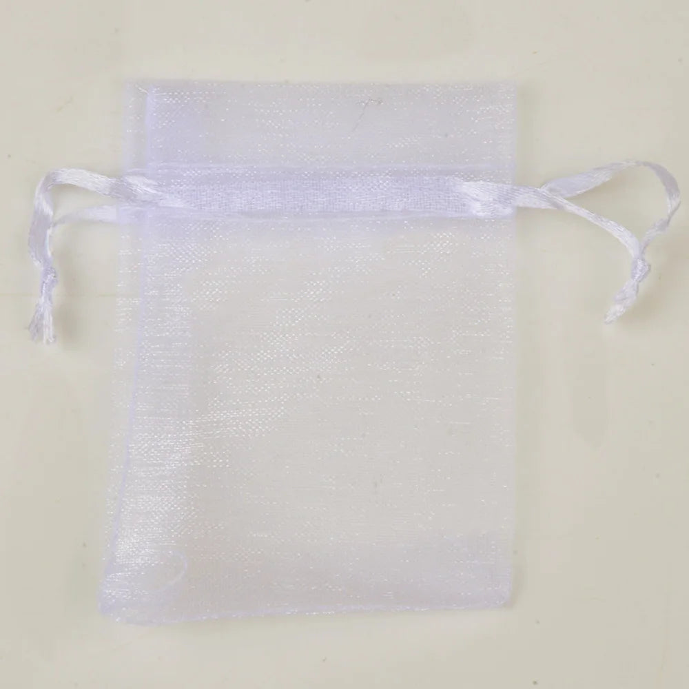 50Pcs/Lot 24 Colors Jewelry Bag Organza Gift Bags for Jewelry Packaging Bags Wedding Gift Storage Drawstring Pouches Wholesale
