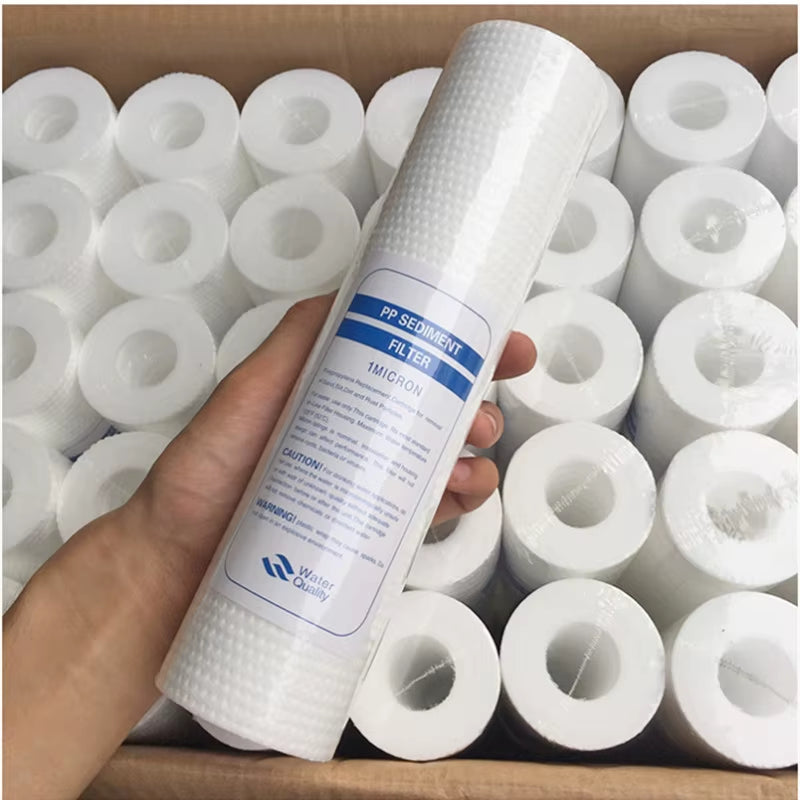 2016 Real New Household Water Sediment Polypropylene Filter 10" 1 Micron Pp Water Replacement Cartridge Free Shipping 3Pcs/Lot
