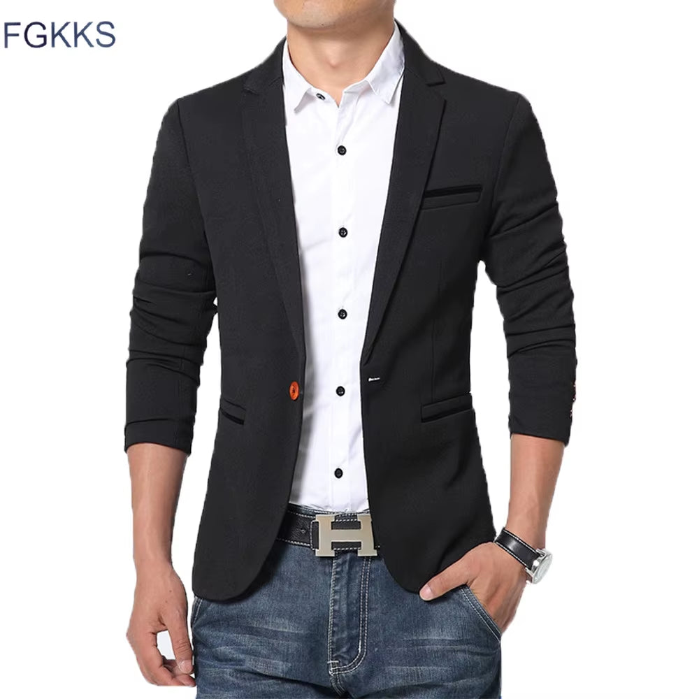 New Arrival Luxury Men Blazer New Autumn Fashion Brand Slim Fit Men Suit Terno Masculino Blazers Male