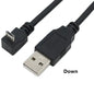 Up & down & Left & Right Angled 90 Degree USB Micro USB Male to USB Male Data Charge Connector Cable 25Cm 50Cm for Tablet 5Ft 1M