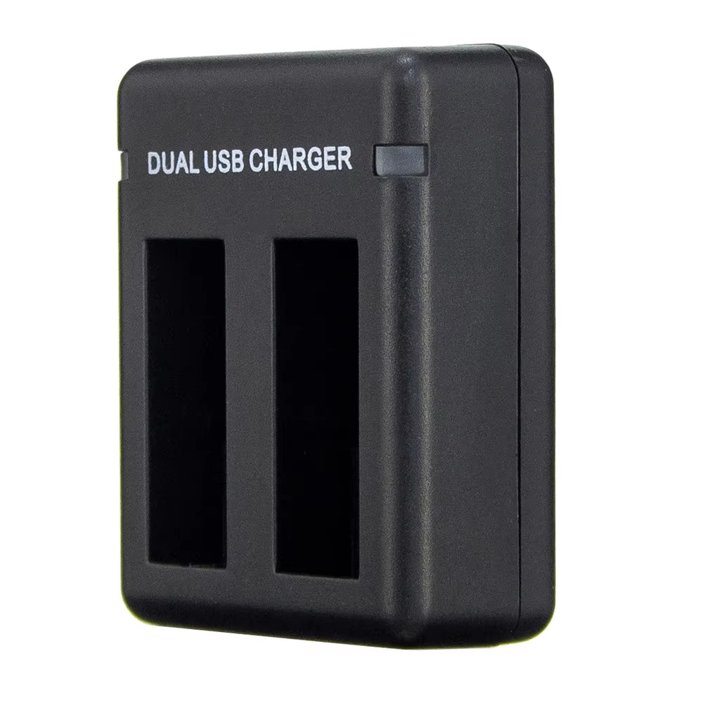 ORBMART Double Dual Port Slot Battery Charger for Go Pro  Hero 8 5 6 7 Black Sport Camera Accessory with Usb Cable Travel
