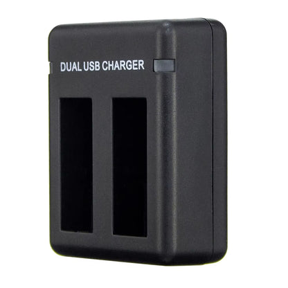 ORBMART Double Dual Port Slot Battery Charger for Go Pro  Hero 8 5 6 7 Black Sport Camera Accessory with Usb Cable Travel