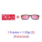 Polarized Sunglasses Men Women 5 in 1 Magnetic Clip on Glasses TR90 Optical Prescription Eyeglass Frames Magnet Clips