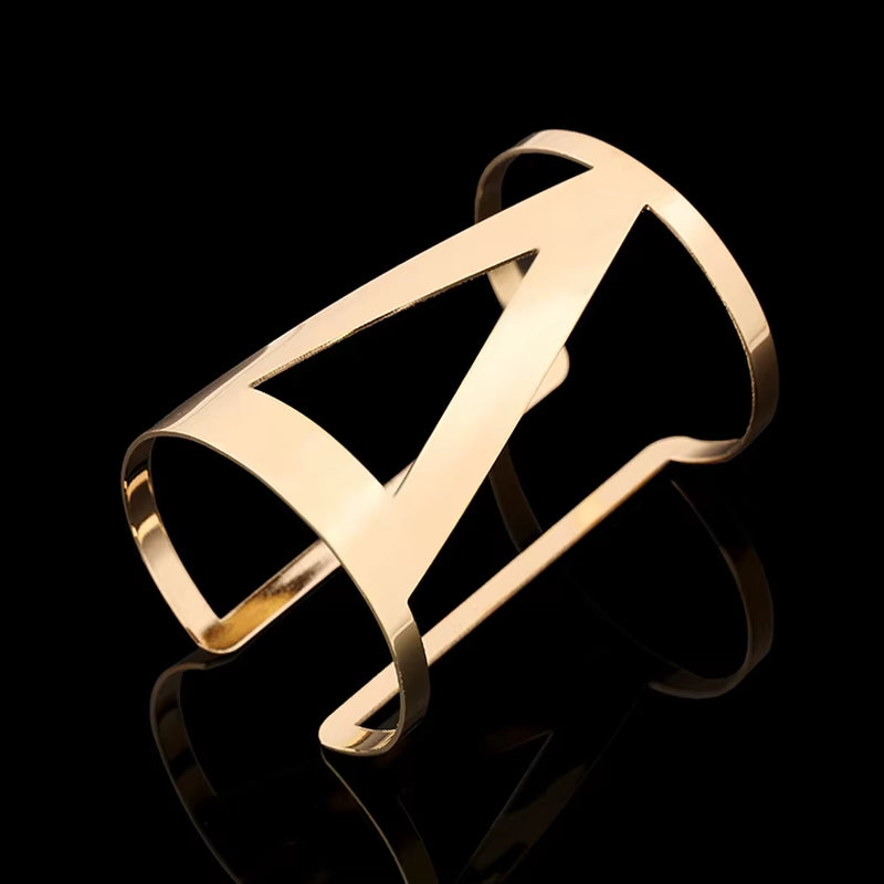 Bijoux Gypsy Fashion Gold Silver Plated Punk Hip Hop Cuff Wide Men Bangles Arm Bracelet for Women Bracelets & Bangles