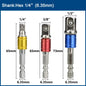 3Pcs 1/4 "3/8" 1/2 " Socket Adapter Hex Shank Drill Bits Extension Rod Power Tool Accessories Impact Drill Socket Adapter