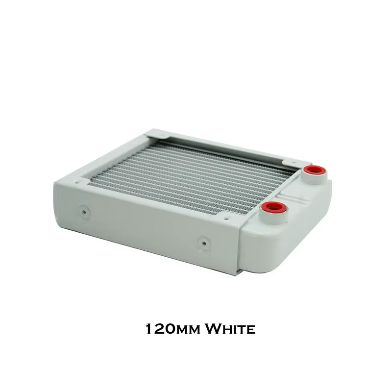 G1/4'' Aluminum Radiator for PC Water Cooling Computer Case GPU CPU RAM Cooler Fan Heatsink 60/80/90/120/240/360Mm Black/White