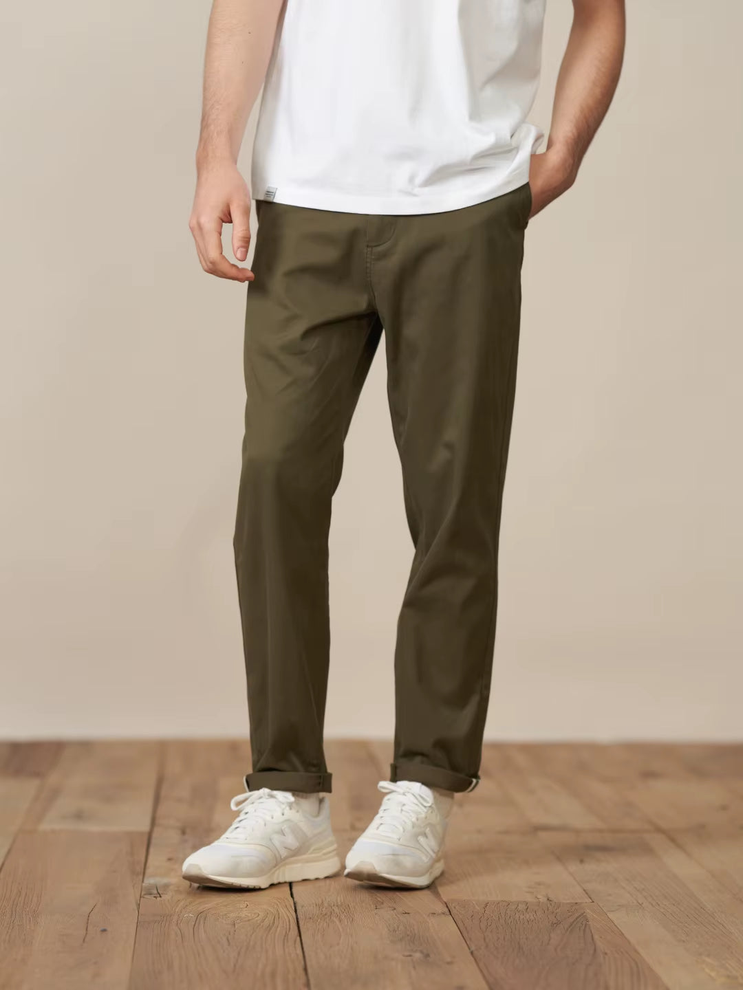 2025 Autumn New Casual Pants Men Cotton Slim Fit Chinos Fashion Trousers Male Brand Clothing plus Size Pant 482
