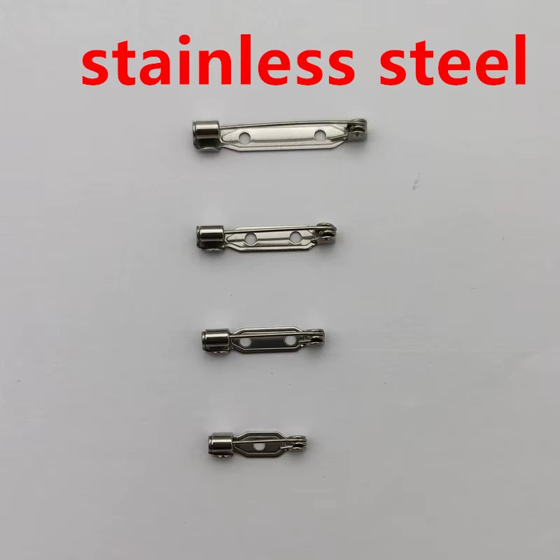 10Pcs 2.4Cm Length High Quality Safety Pin Brooch Base Back Bar Badge Holder Brooch Pins DIY Jewelry Finding