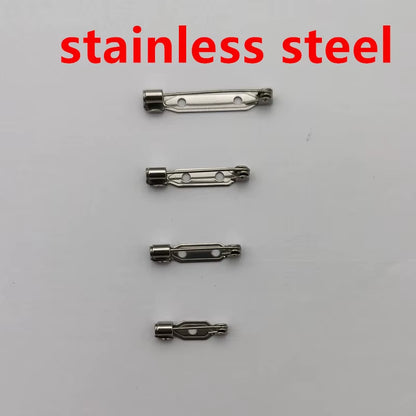10Pcs 2.4Cm Length High Quality Safety Pin Brooch Base Back Bar Badge Holder Brooch Pins DIY Jewelry Finding