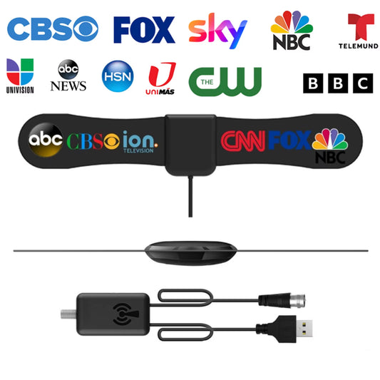 TV Antenna Digital Antenna for Smart TV 4K 1080P HD Digital VHF UHF All Tv'S for Local Channels, Smart Switch Signal Booster