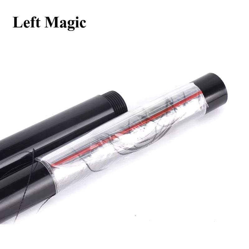 Aluminum Dancing Cane Stick (Silver/Black) Magic Trick Floating Magic Wand Close up Street Stage Magic Props Accessories