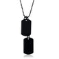 Stainless Steel Double Dog Tag Necklace for Men High Polished Pendant ID Men Jewelry 24" Chain Necklace
