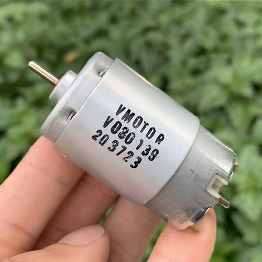 JOHNSON Vmotor Mini RS-395 Electric Motor Engine DC 6V 12V 18V 24V 10500RPM High Large Torque Motor Dual 2.3Mm Shaft Double Axis