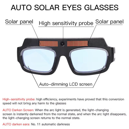 Solar Auto Darkening Eyes Mask True Color Welding Helmet Welding Mask Eyeshade/Patch/Eyes Goggles for Welder Eyes Glasses