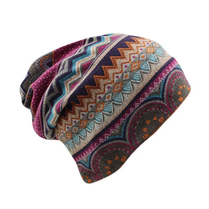 New Women Beanies Skullies Lady Fashion High Quality Hip Hop Floral Winter Hats Scarf Adult Polyester Autumn Outdoor Hats Sale