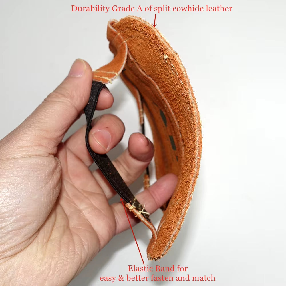 Welding Gloves' Cover High Heat Protection Aluminized & Cowhide Leather anti Flame Stitching Welder Pad