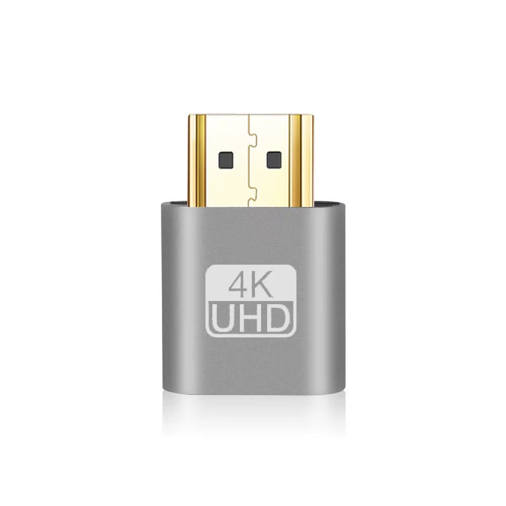 1Pcs VGA Virtual Display Adapter Hdmi-Compatible 1.4 DDC EDID Dummy Plug Headless Ghost Display Emulator Video Card Lock Plate
