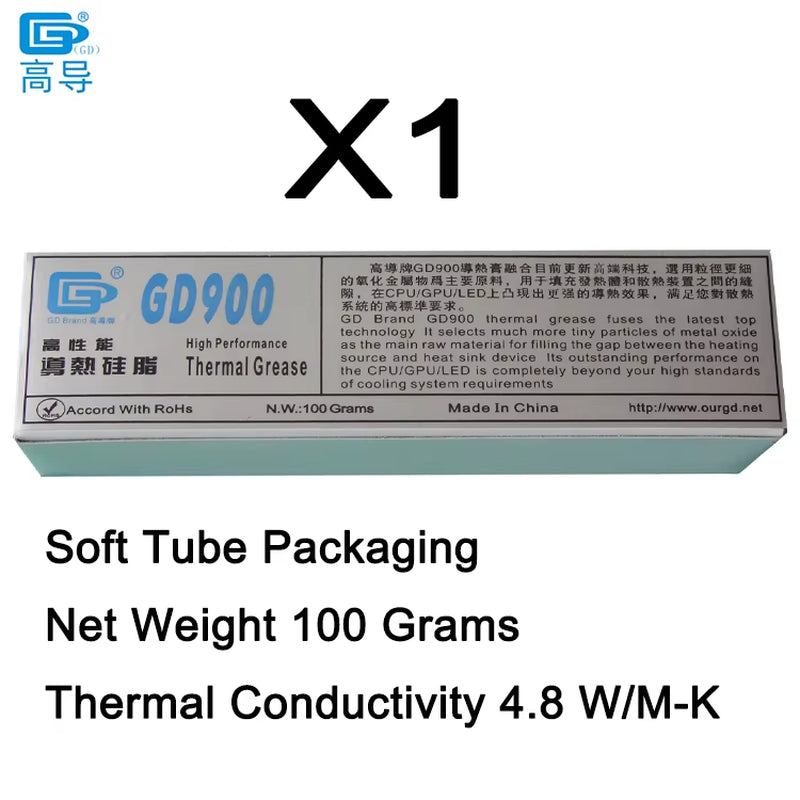 Net Weight 0.5/30/100/150 Grams 900 Thermal Conductive Grease Paste Plaster Heat Sink Compound for CPU GPU MB CN ST HT