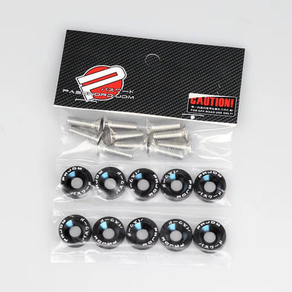Leosport-10 Pcs/Pack JDM Style Aluminum Fender Washers and Bolt for Honda Civic Integra RSX EK EG DC
