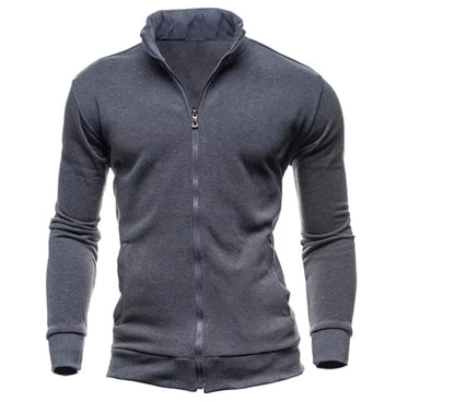 2025 Brand New Men'S No Hoodies Sweatshirts Zipper Stand Collar Men Sweatshirts for Male No Hooded Sweatshirt Man Pullover