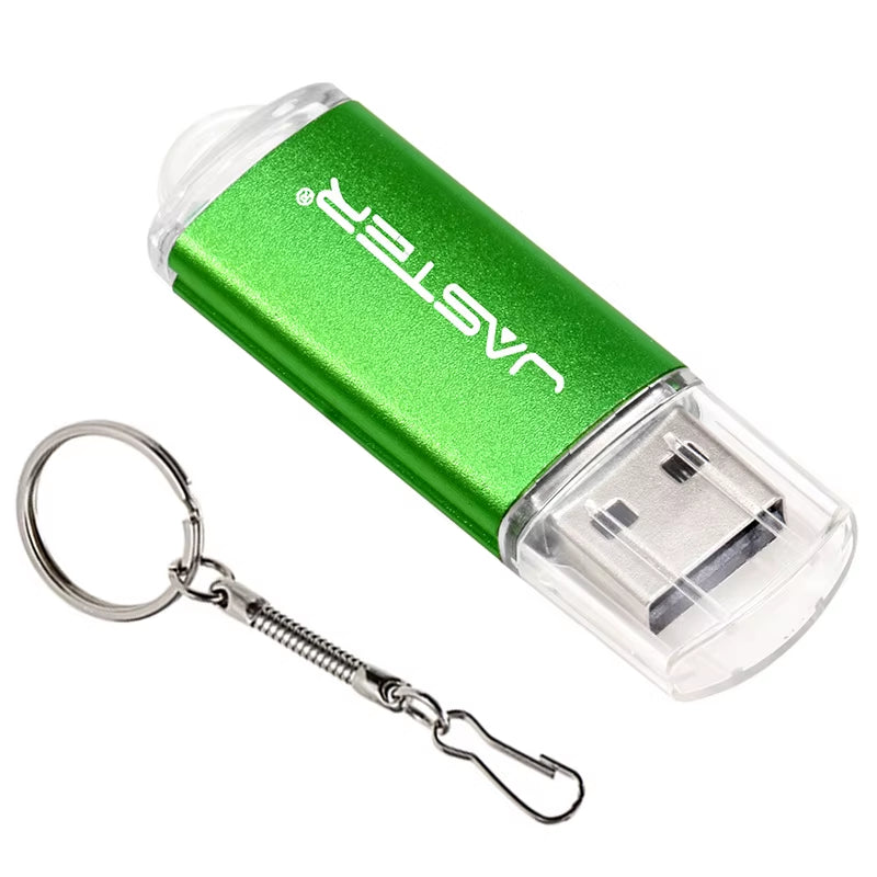 New Portable USB Flash Drives Free Custom Logo Metal Pen Drive with Key Chain Memory Stick 64GB/32GB/16GB/8GB/4GB Pendrive U Di